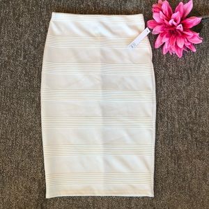 Joe B white midi pencil skirt